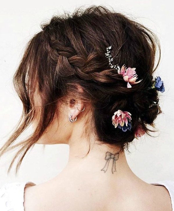 braid flower hair, χτενίσματα