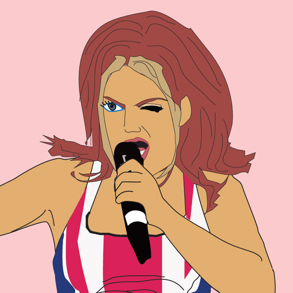 geri halliwell illustration νέο trend στο makeup